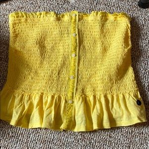 Yellow tube top
